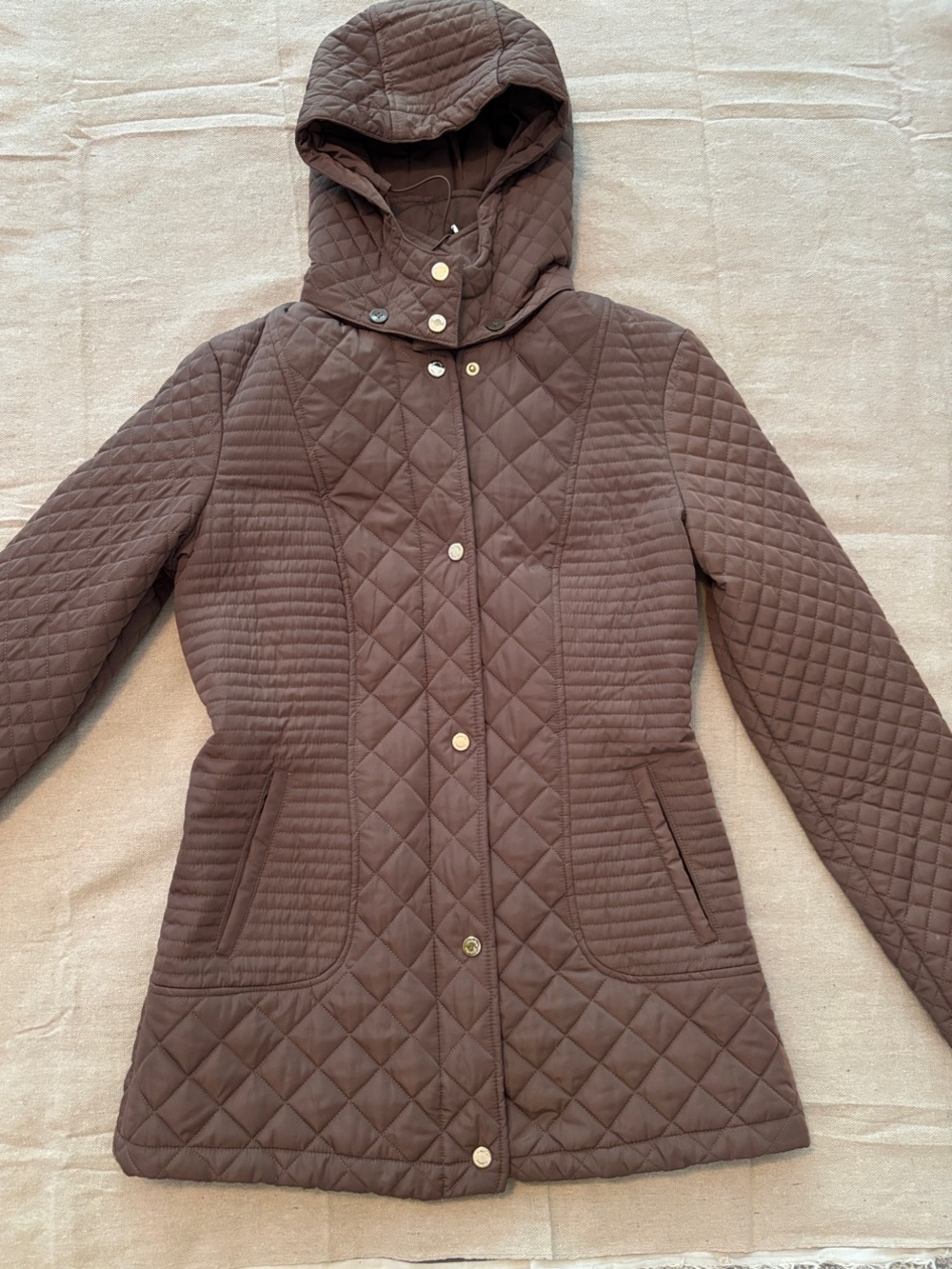 Calvin Klein Hooded Women's Coat in cocoa Brown S